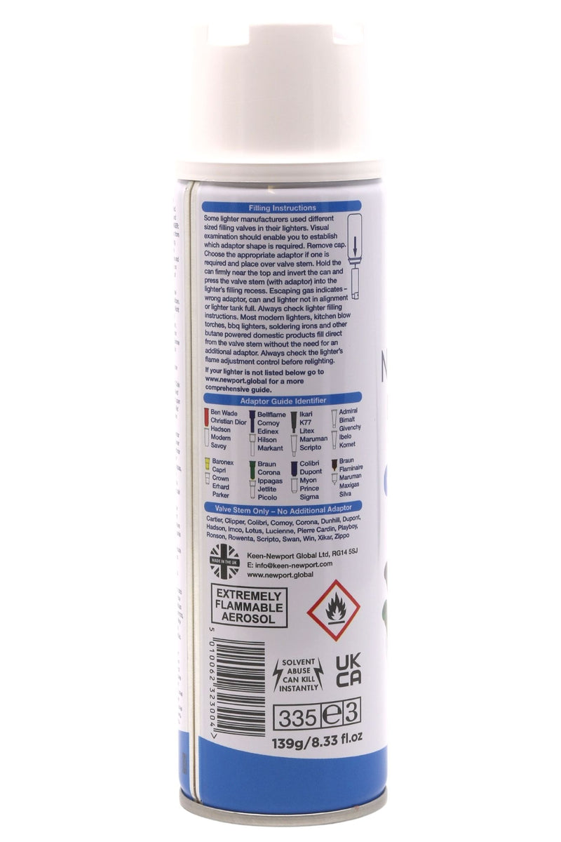 Newport Butane Gas Refill 250ml Extra Purified for All Lighters James J. Fox, Dublin