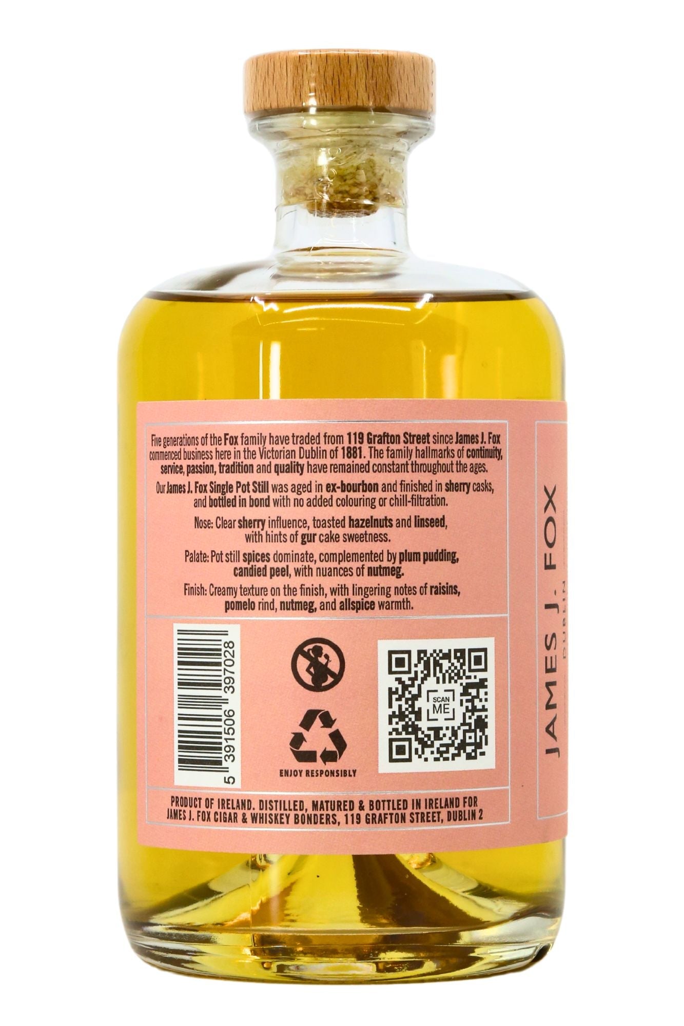 James J. Fox Single Pot Still Irish Whiskey - James J. Fox, Dublin