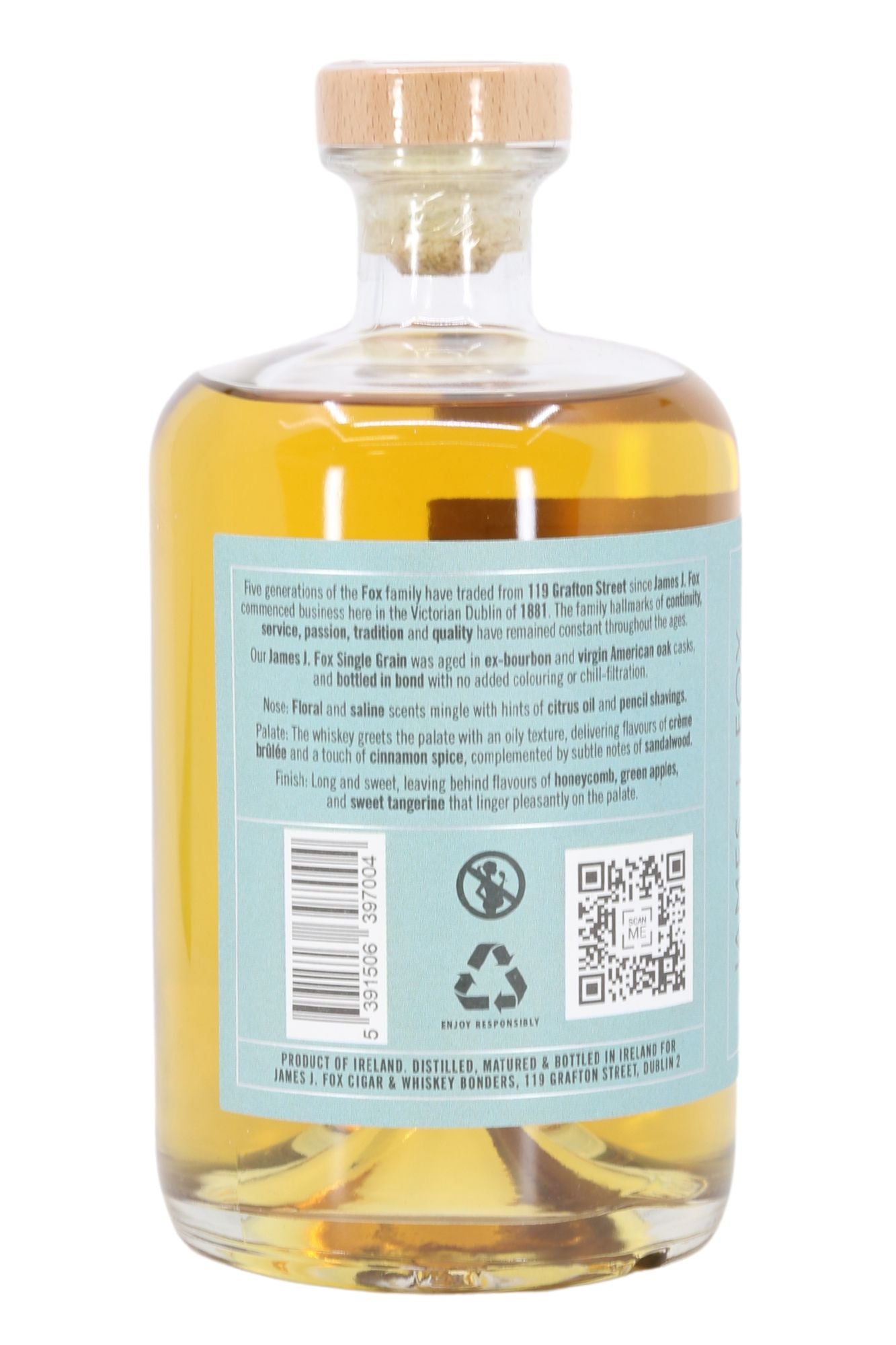 James J. Fox Single Grain Irish Whiskey - James J. Fox, Dublin