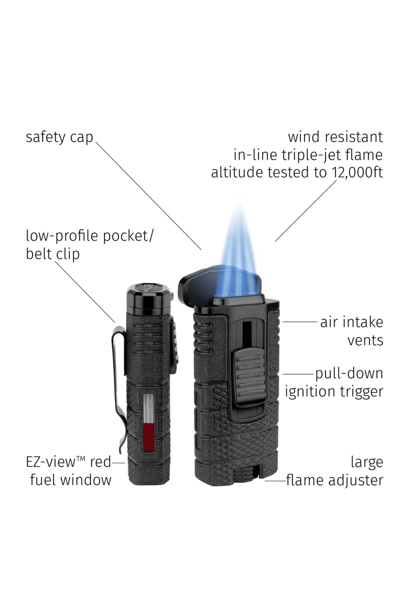 Xikar Tactical Triple-Jet Lighter