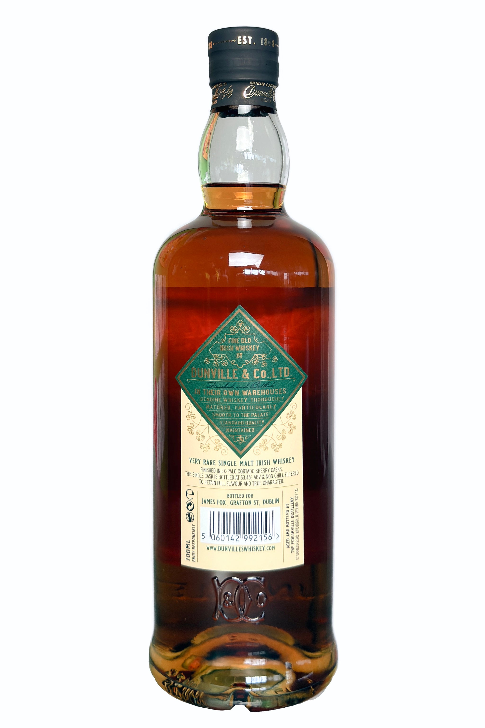Dunville's 25 Year Old Palo Cortado – James J. Fox 145th Anniversary
