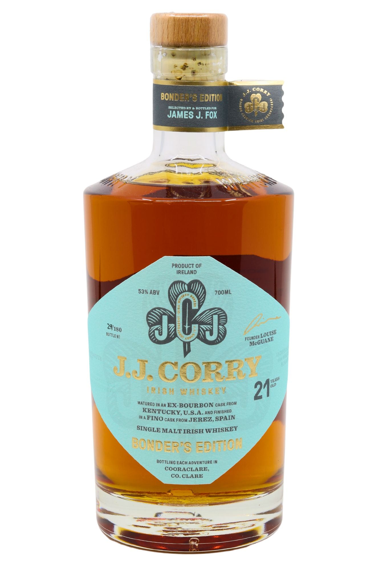 JJ Corry Bonder's Edition 21 Year Old Single Malt Fino Sherry Finish