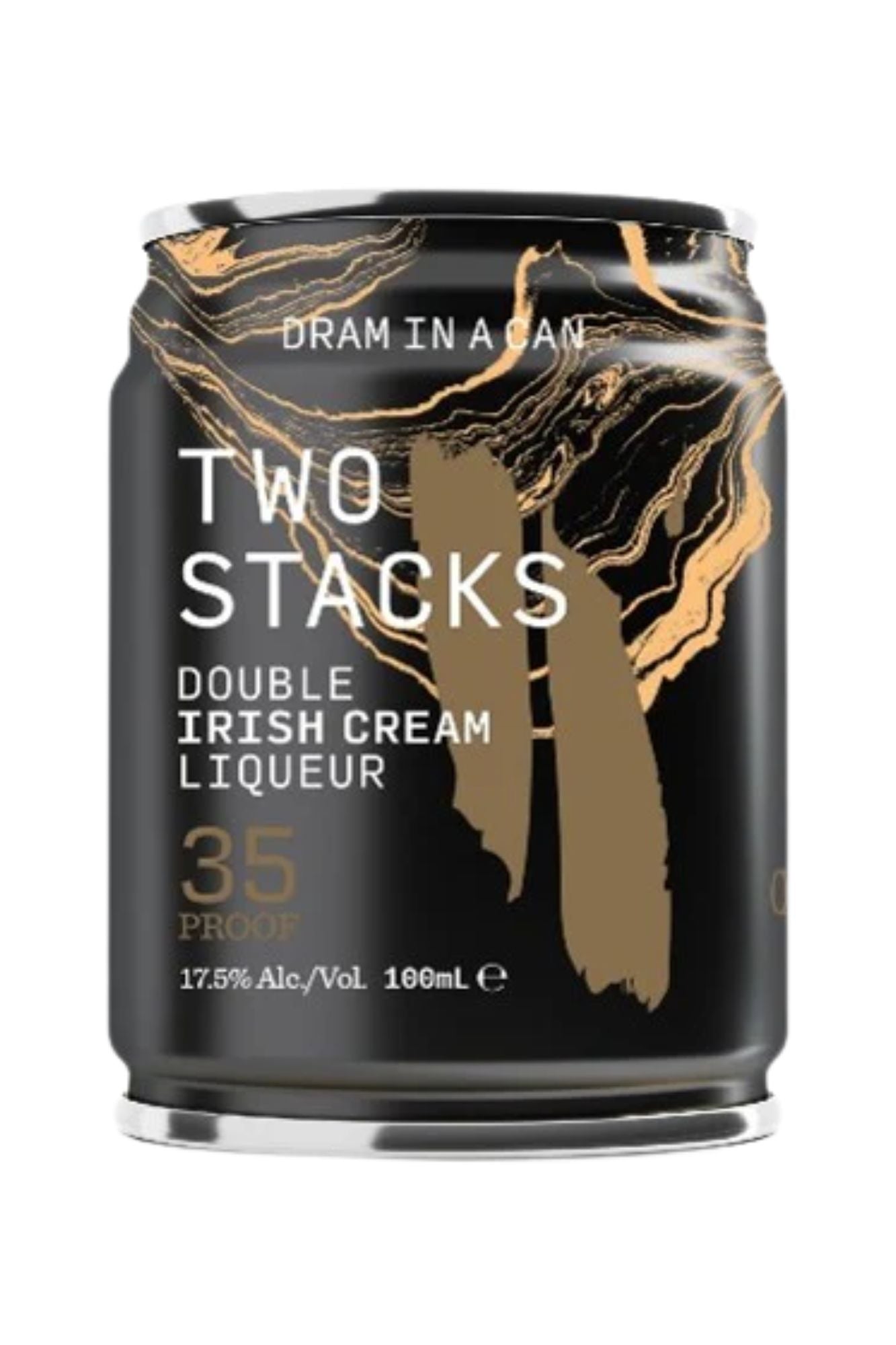 Two Stacks Double Irish Cream Liqueur (100ml Dram-In-A-Can)