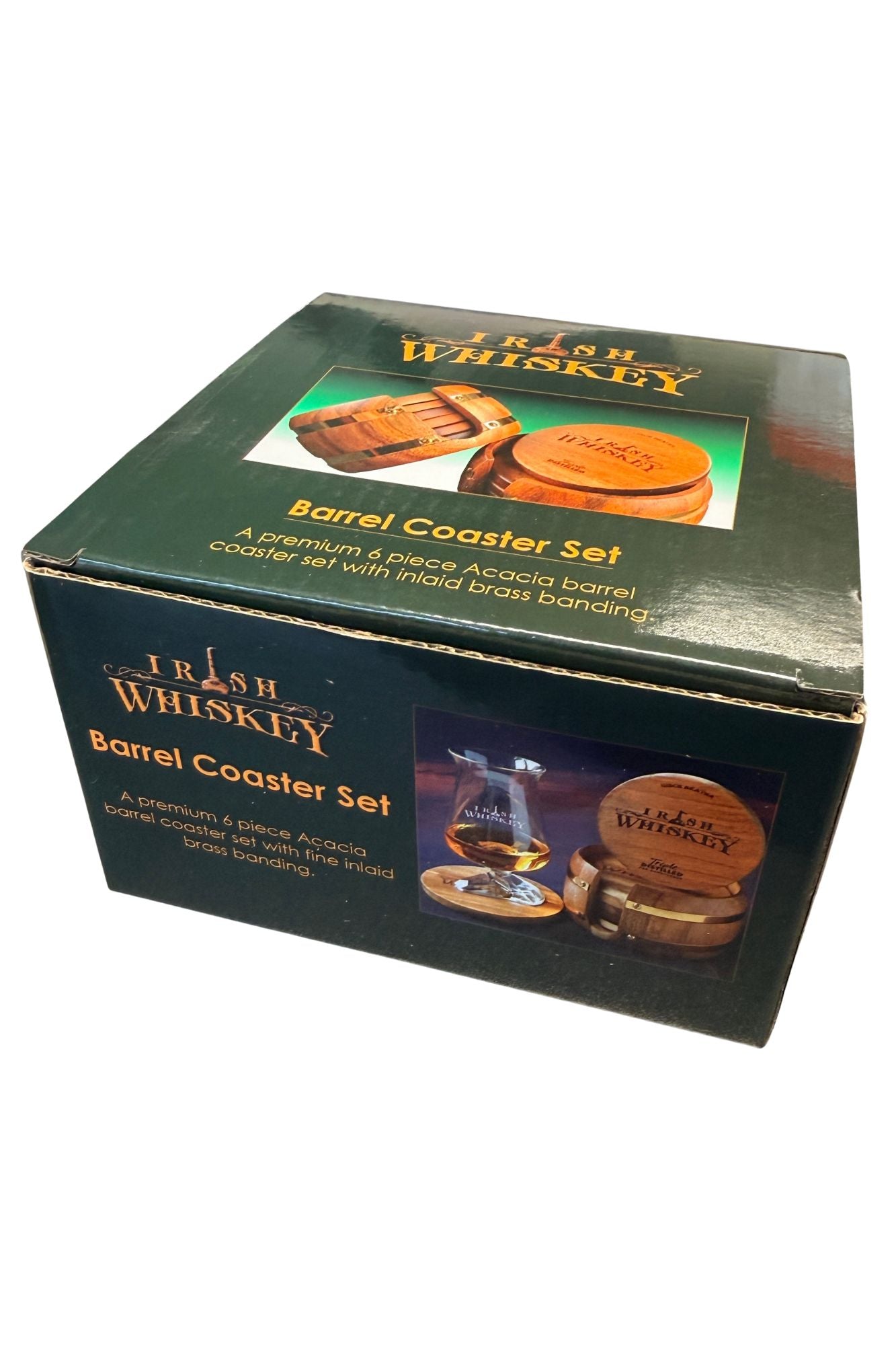 Irish Whiskey Barrel Coaster Set