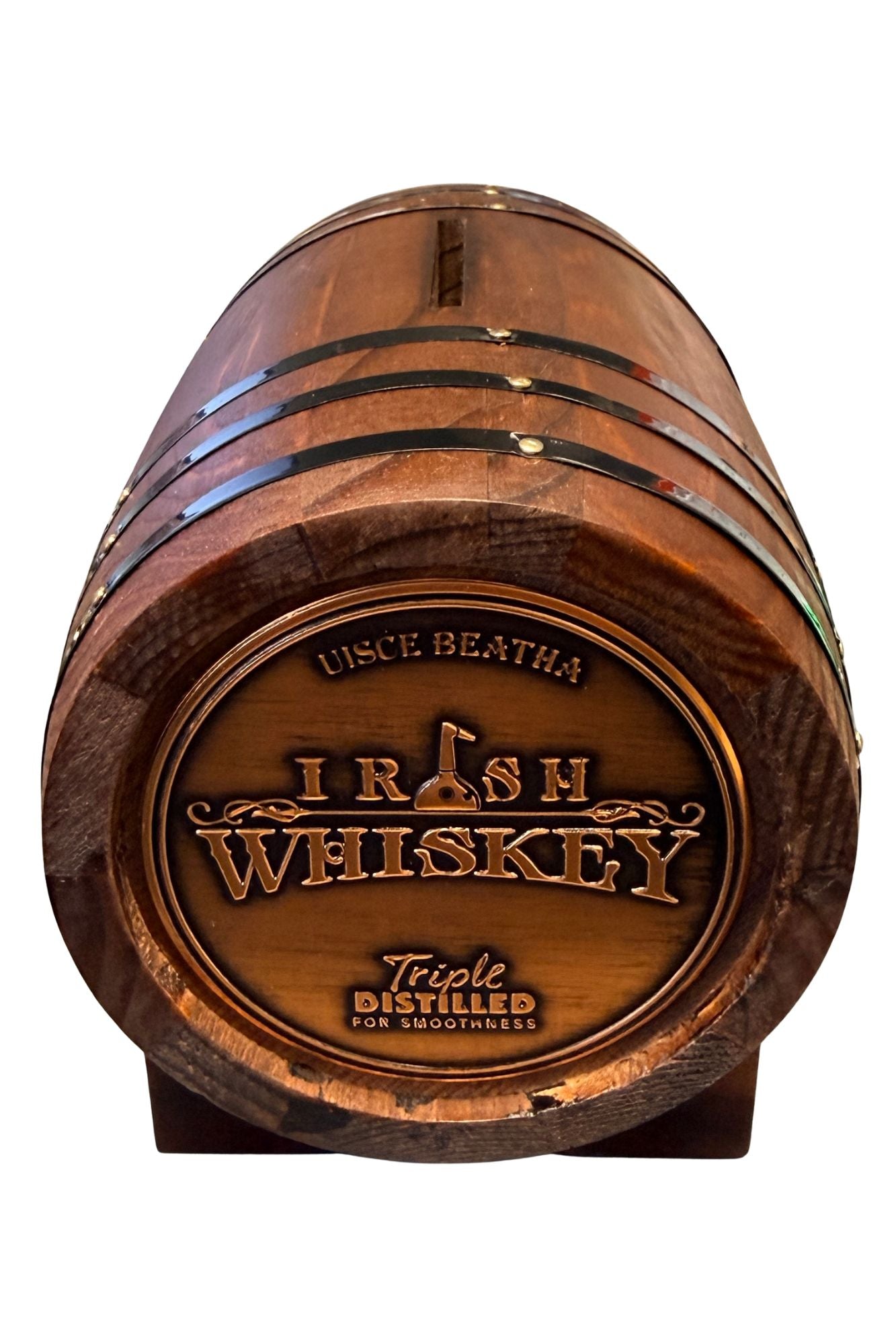 Irish Whiskey Barrel Coin Bank