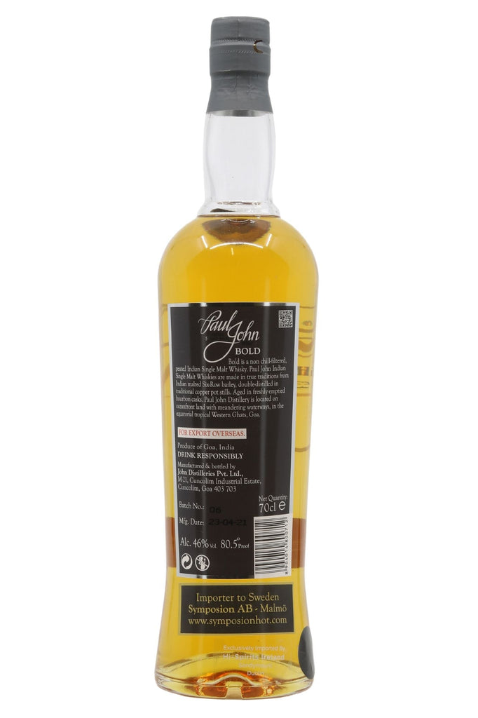 Paul John Bold Peated Single Malt - James J. Fox, Dublin