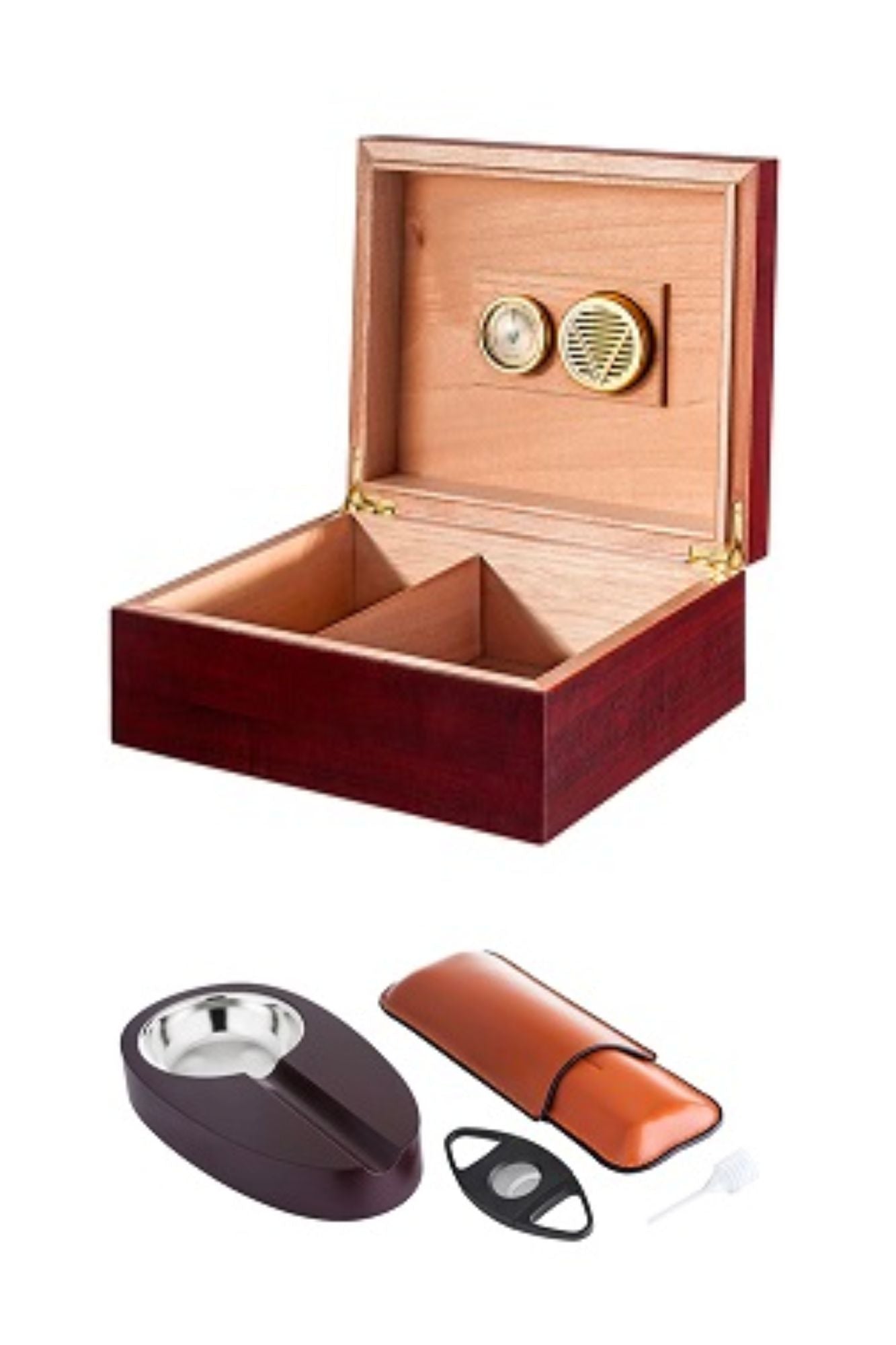 Angelo Cherry Cigar Humidor Gift Set