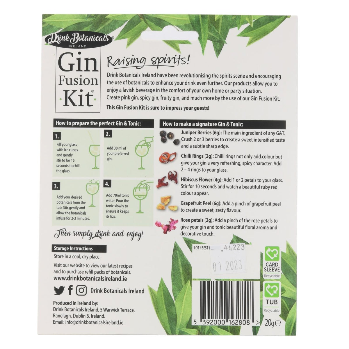 Gin Fusion Kit James J. Fox, Dublin