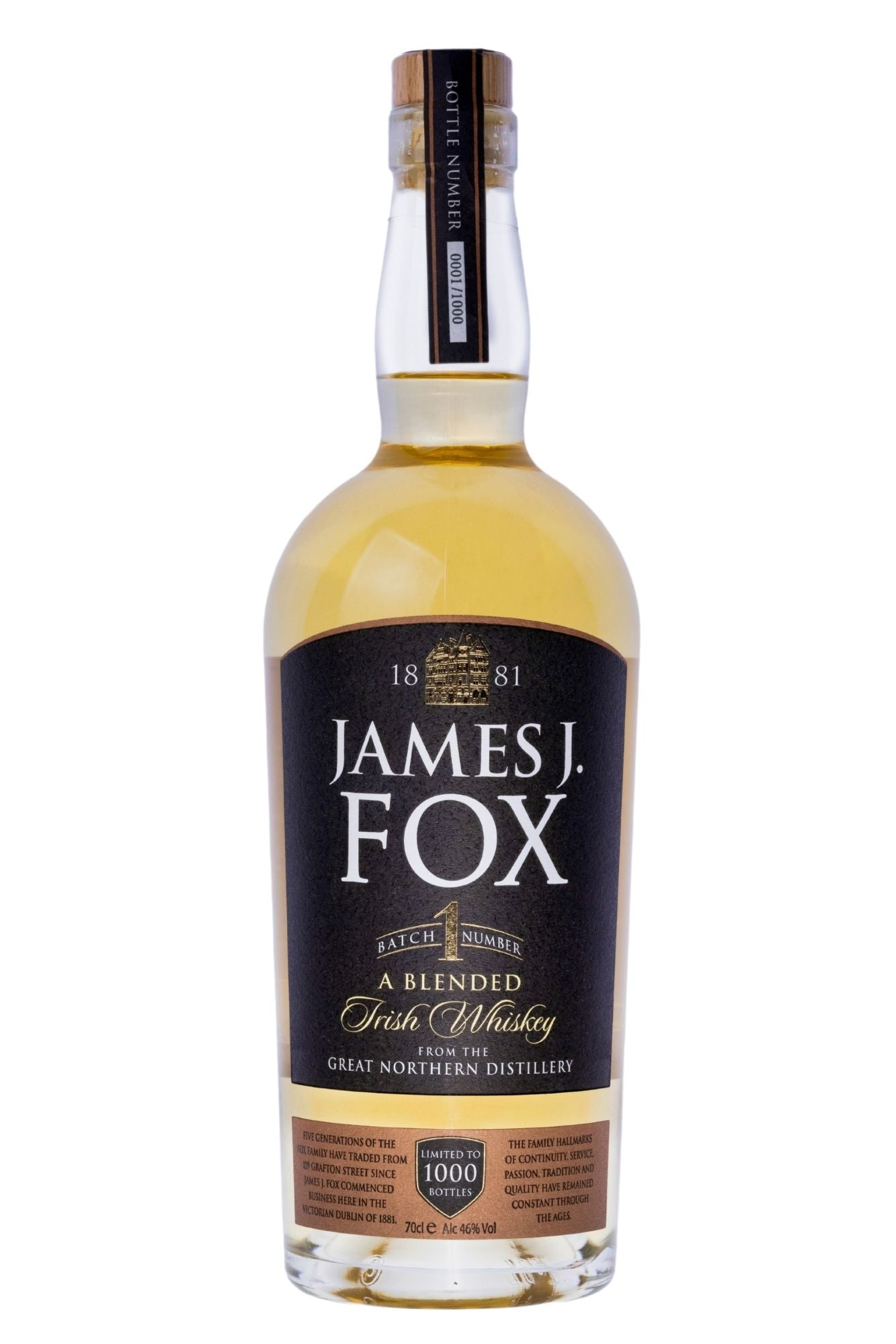 James J. Fox Irish Whiskey Batch No. 1