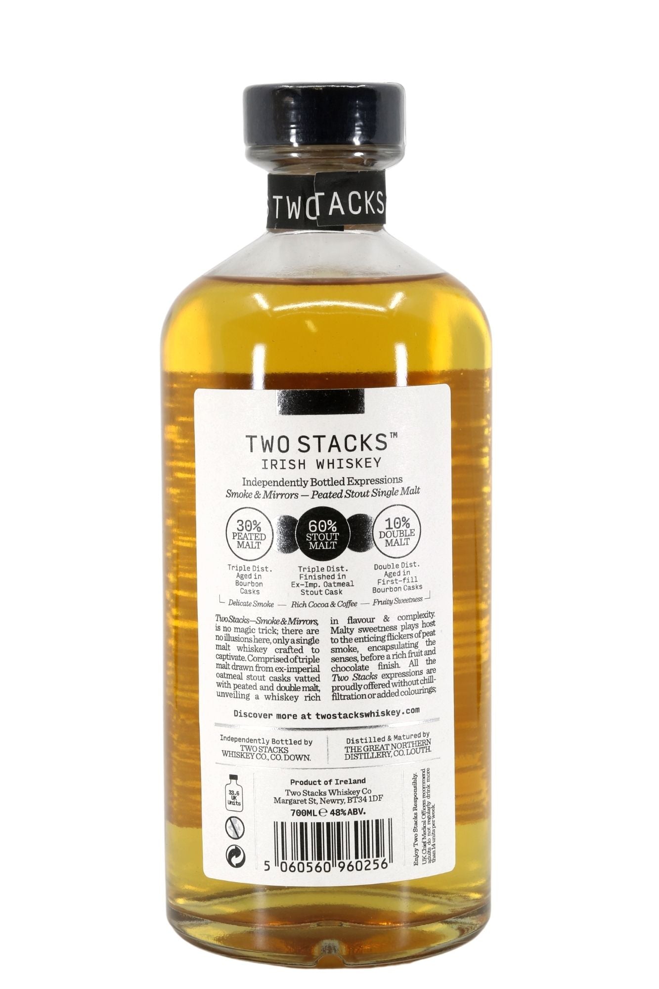 Two Stacks – Smoke & Mirrors Single Malt – James J. Fox, Dublin